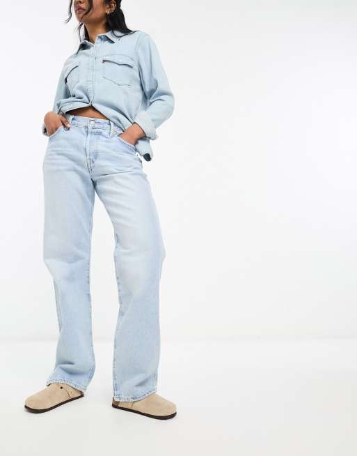 Levi's 501 '90s straight jean in light blue wash