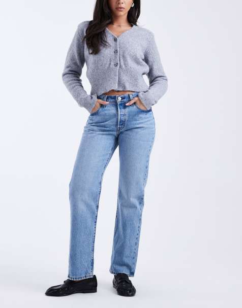 Levi's 501 '90s straight jeans in mid blue 