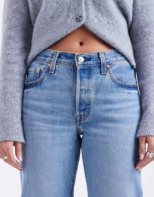 Levi's 501 '90s straight jeans in mid blue | ASOS