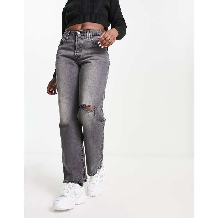 Levi s 501 90 s straight leg jeans in grey ASOS