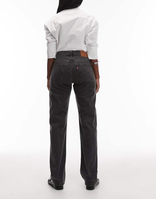 Levi's 501 '90s straight studded jeans in washed black, 2 of 5
