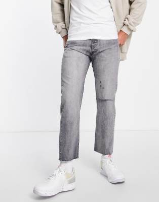 levi's grey ripped jeans