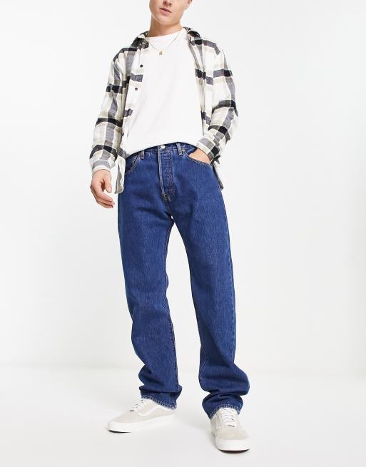 Levi's - 501 '93 - Jean droit - Bleu marine foncé délavé
