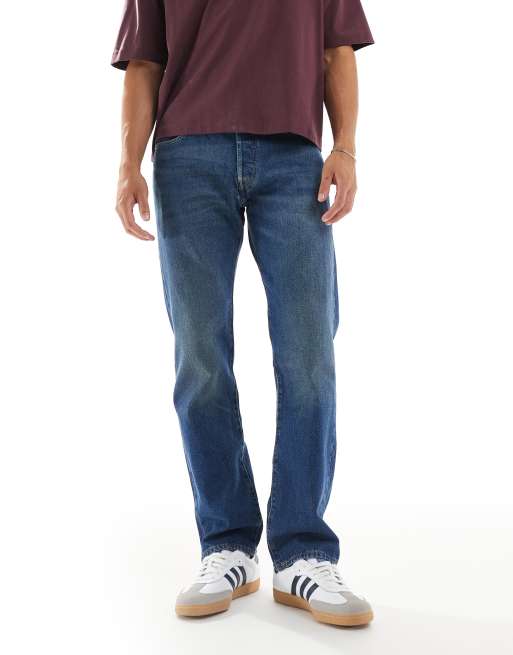 Levi's – 501 – '93 – Mörka, raka jeans i vintagetvätt 