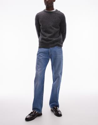 501 
93 relaxed straight fit jeans in mid wash-Blue