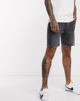 grey jean shorts mens