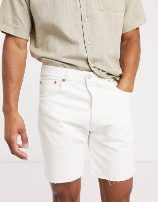 levis white shorts men