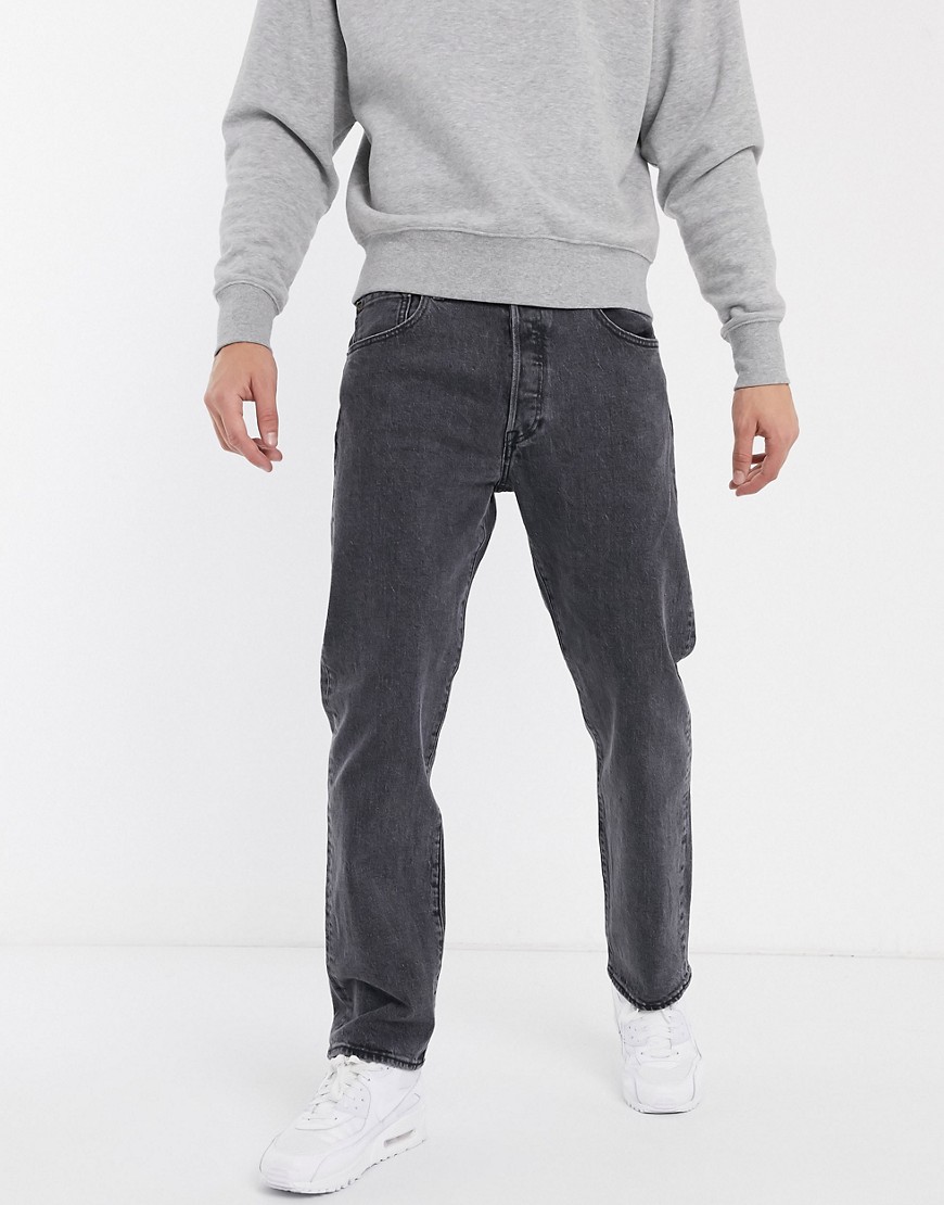 Levi's 501 '93 – Svarta stentvättade straight jeans-Grå