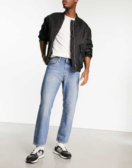Levi's – 501 – '93 – Verkürzte Jeans in verwaschenem Hellblau