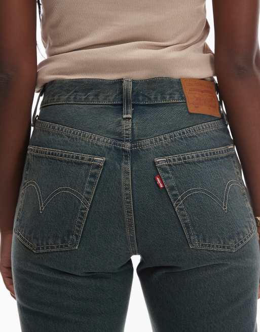 Levi's – 501 – Ciemnoniebieskie jeansy z prostymi nogawkami, w stylu vintage, 4 z 5