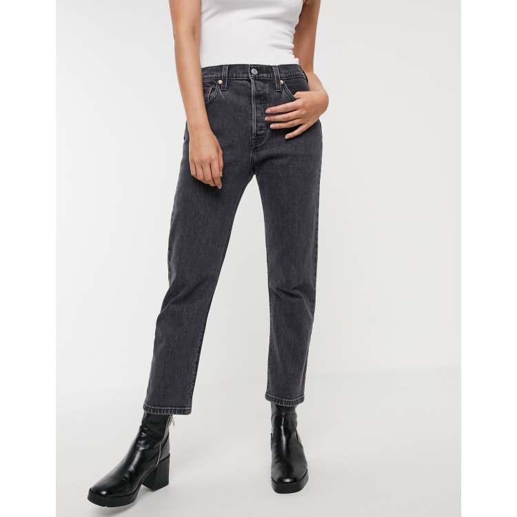 Levi s 501 crop jean in clean rinse in black ASOS