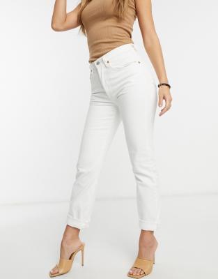 levi's 501 crop white