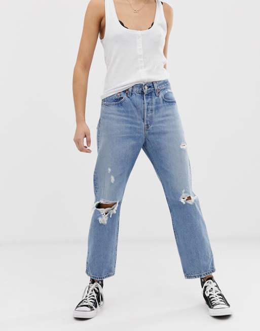 Levi's 501 crop store authentically yours