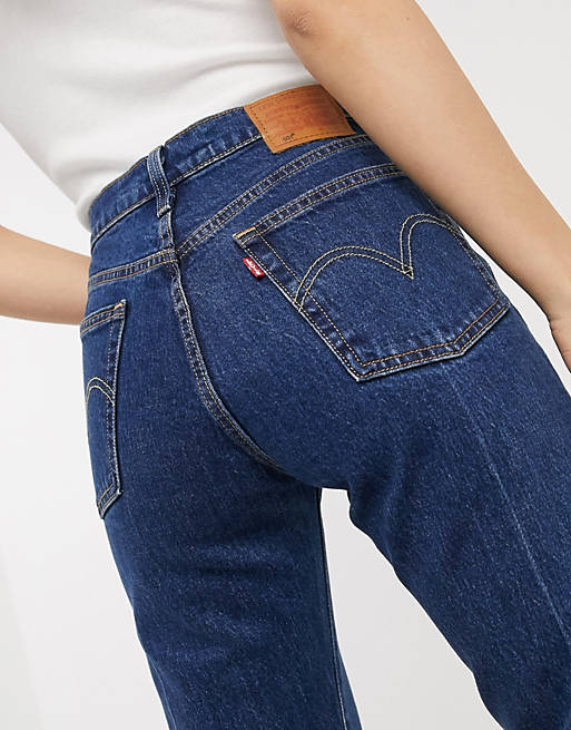 Etablere kravle annoncere Levi's 501 crop jeans in dark wash blue | ASOS