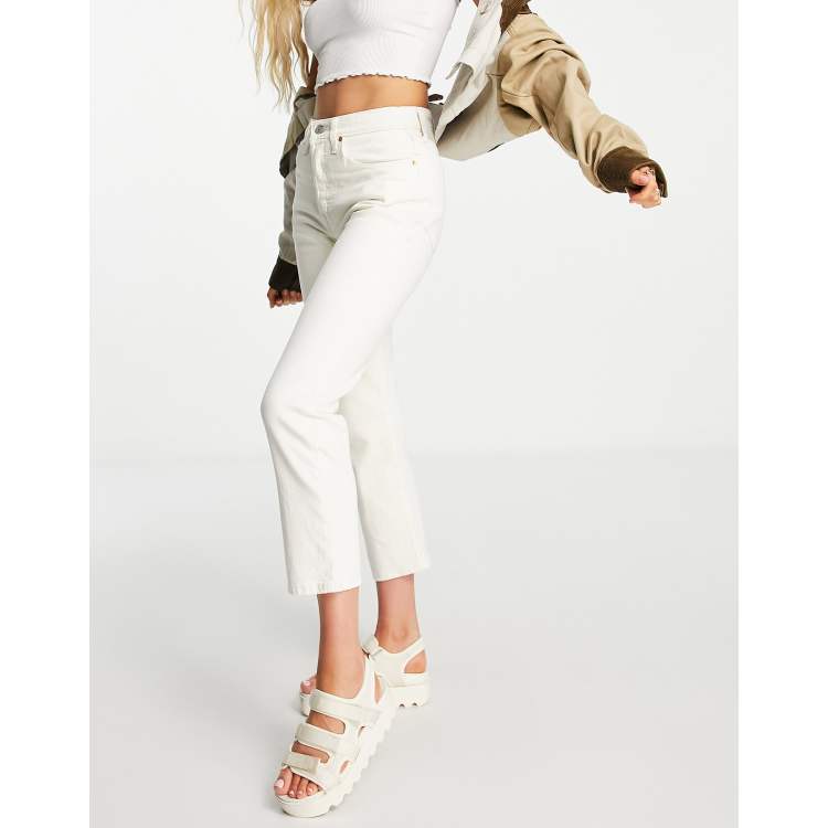 Levi s 501 crop jeans in ecru ASOS