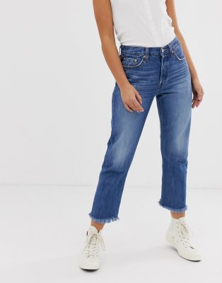 levi's raw hem jeans