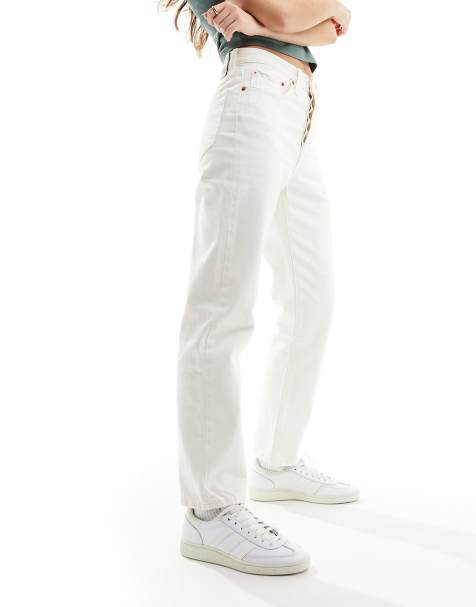 Levi's - 501 - Cropped jeans met rechte pasvorm in wit - view 1