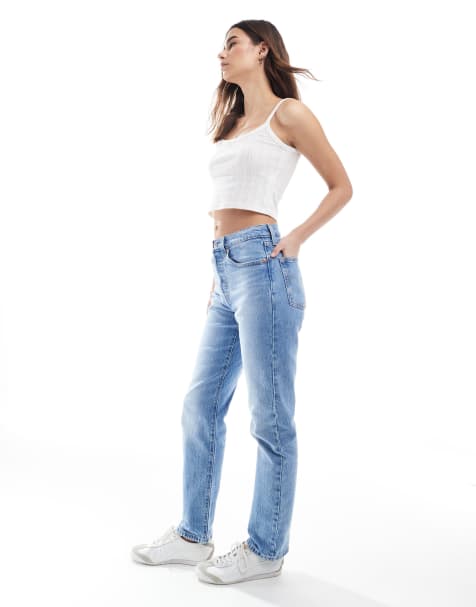 Levi's - 501 - Cropped lyseblå jeans med lige ben - view 1