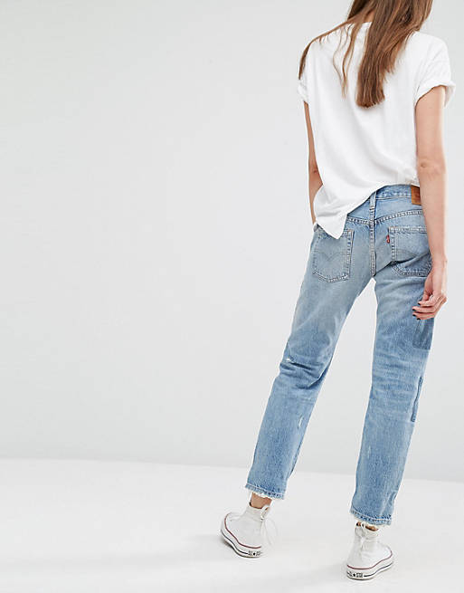Levi's 501 CT Mid Rise Tapered Leg Jeans with Patches | ASOS