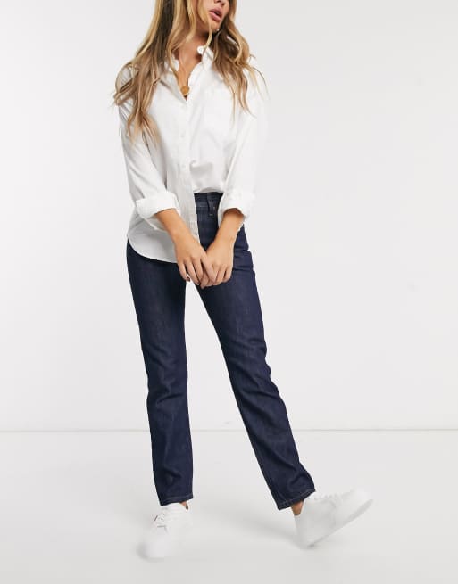 Levi's – 501 – Feste Jeans in dunkelblauer Waschung mit hohem Bund und geradem Schnitt