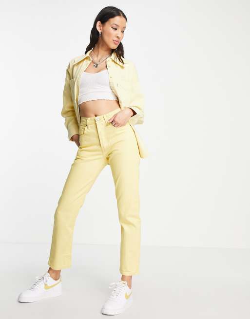 Levi's - 501 - Fresh Cotton - Cropped jeans met rechte pasvorm in geel, 4 van 4