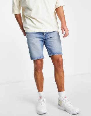 levi's white denim shorts mens