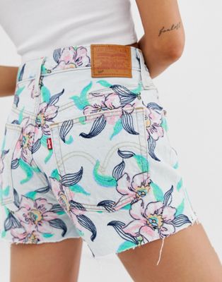 levi's floral shorts