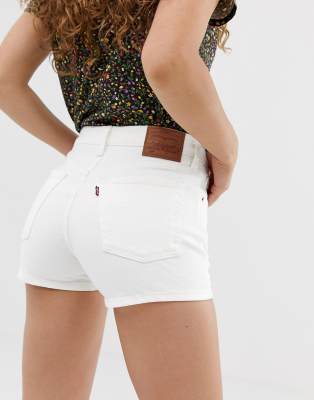 levi white shorts