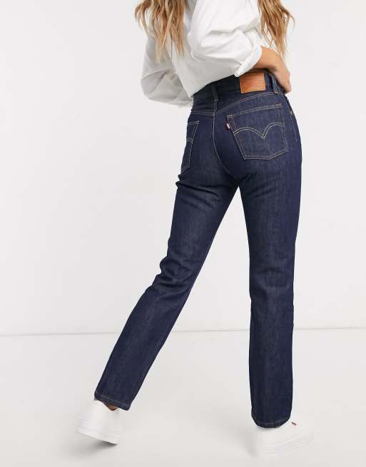 Levi's dark store blue women's jeans