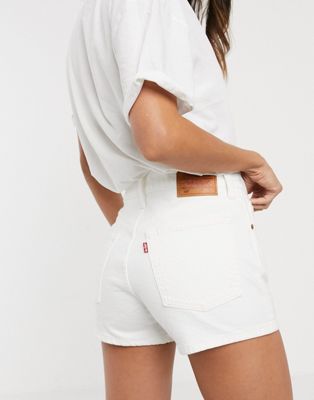 levis white 501 shorts