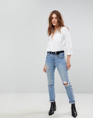 levi's 501 skinny ripped jeans