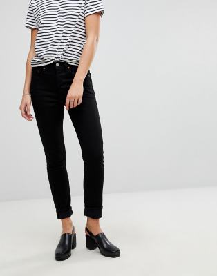 levi's black high waisted skinny jeans