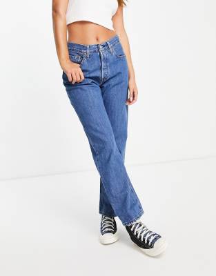 levi's 501 cropped high rise straight leg