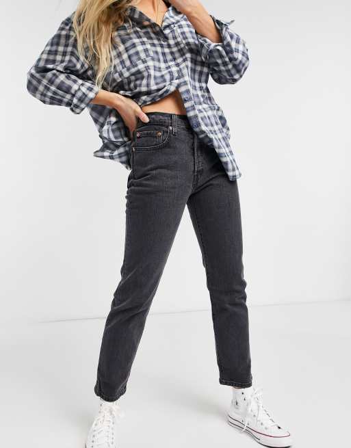 High rise store ankle crop levis