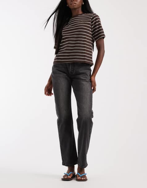 Levi's – 501 – Hourglass-Jeans in verwaschenem Schwarz mit geradem Schnitt - view 1