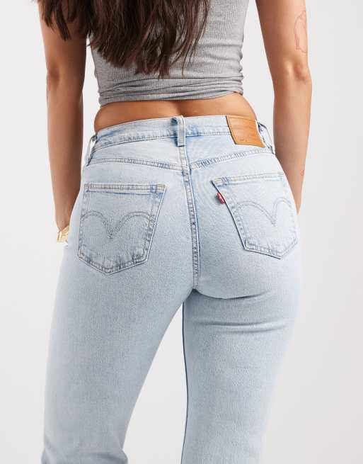 Levi's 501 hourglass jeans med hög midja och raka ben i ljusblått, 5 av 5