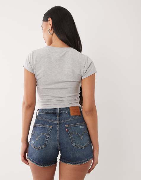 Levi's – 501 Hourglass – Mörkblå jeansshorts - view 1