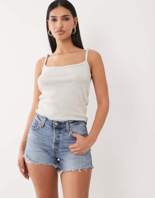 Levi's - 501 Hourglass - Pantaloncini in denim blu medio, 5 di 5