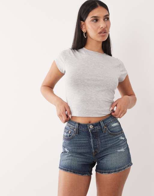 Levi's - 501 Hourglass - Short en jean - Bleu foncé, 4 de 5