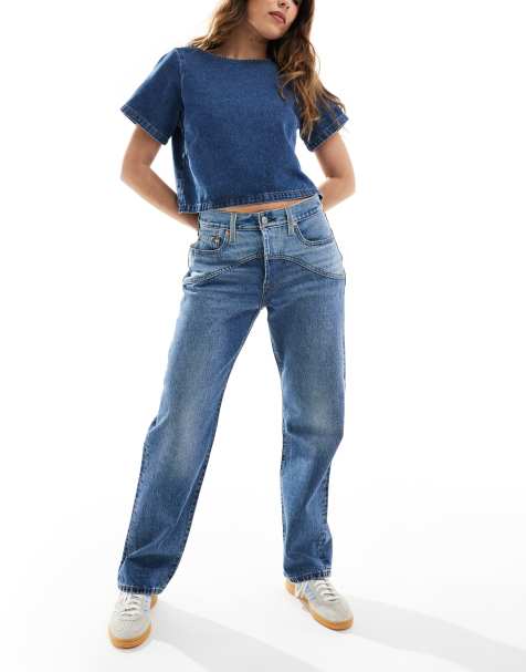 Levi's – 501 – Jasnoniebieskie jeansy w stylu lat 90. z kowbojskimi detalami - view 1