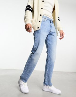 Levi's 501 original fit jeans in light blue wash - ASOS Price Checker