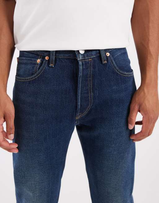 Levi's 501 jean droit original bleu foncé, 4 de 5