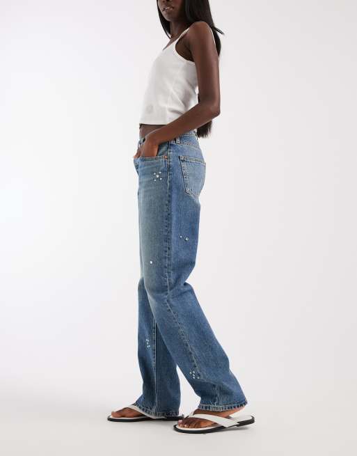 Levi's 501 jean droit ornementé bleu, 2 de 5