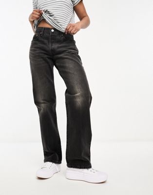 Levi's 90's 501 straight jeans in black wash - ASOS Price Checker
