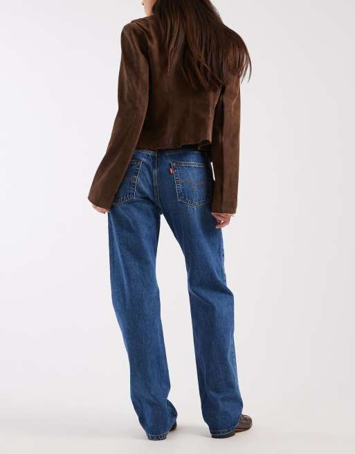 Levi's 501 jeans denim w średnim odcieniu niebieskiego z lat 90., 2 z 5