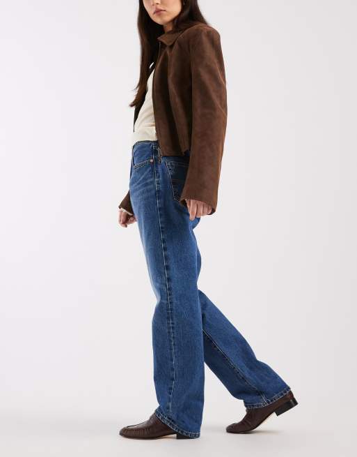 Levi's 501 jeans denim w średnim odcieniu niebieskiego z lat 90., 3 z 5