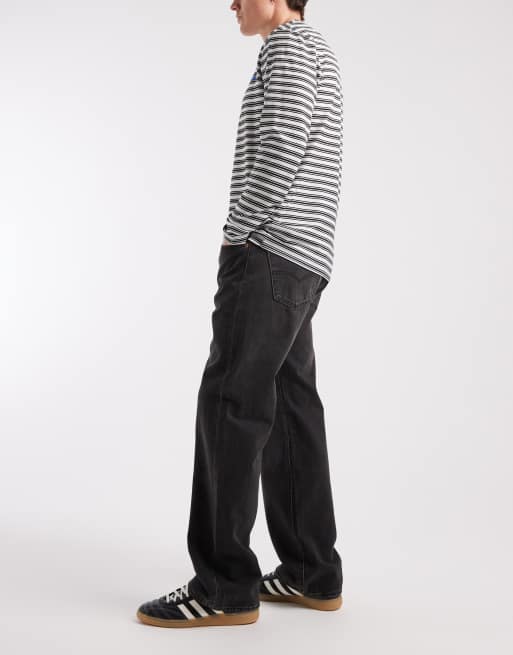 Levi's - 501 - Jeans dritti larghi nero slavato, 3 di 5