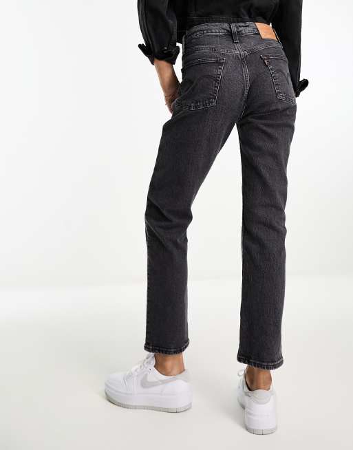 Levi's - 501 - Jeans dritti taglio corto nero slavato, 3 di 5