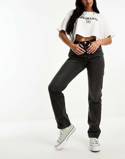 Levi's - 501 - Jeans met rechte pijpen in zwart met wassing - view 1