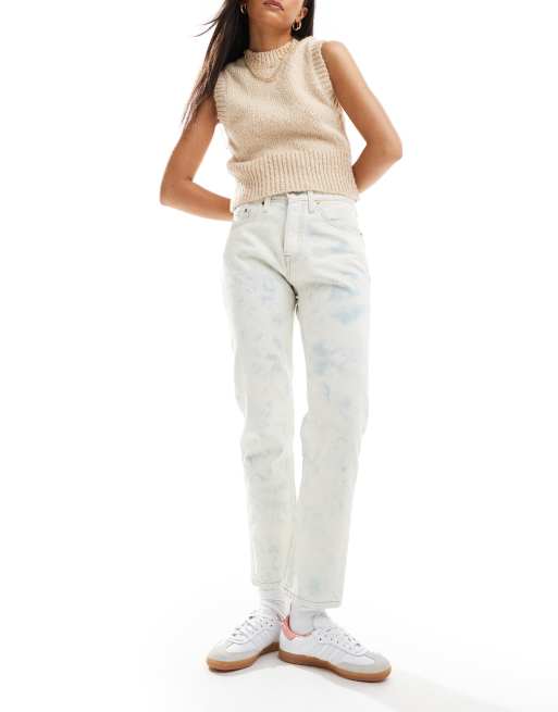 Levi's - 501 - Jeans taglio corto dritti blu candeggiato